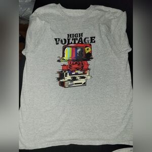 Custom shirt. Gamer. "High Voltage" Unisex. Size L. Like New!